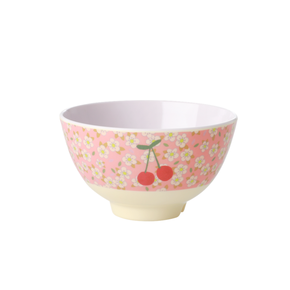 Small Flower & Cherry Print Small Melamine Bowl By Rice DK Vibrant Home